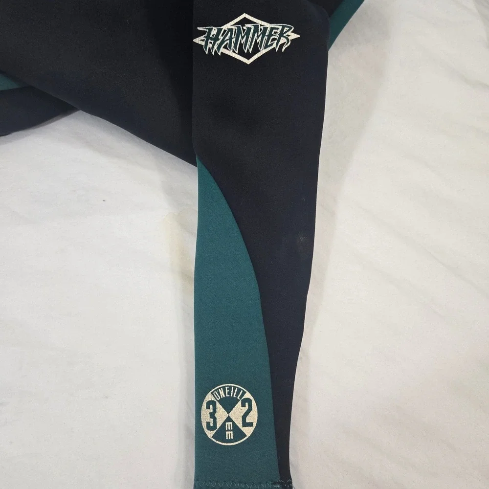 Vintage ONeill Hammer Wetsuit Made‎ in USA 3x2mm Full Body Surf Dive Teal Size 4